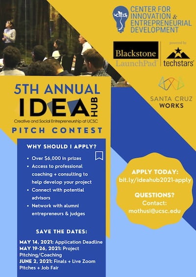 5th annual IDEA Hub Pitch Contest flyer