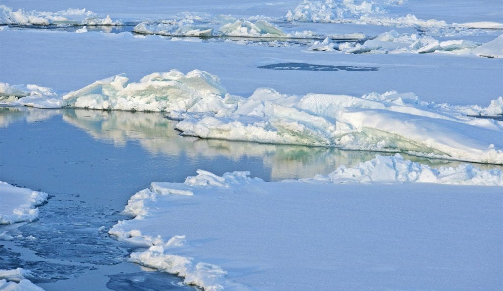 Ice floes in the Arctic. (Mike Dunn, NOAA Climate Program Office, NABOS 2006 Expedition)